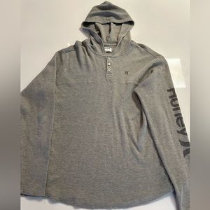 Hurley Long-sleeve Henley Waffle Hoodie